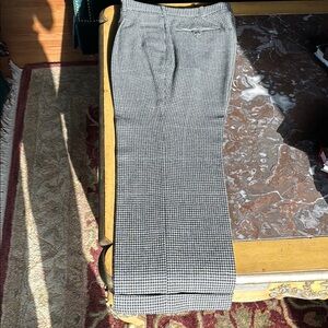 Classic Black and White Dress Pants with Timeless Check Pattern